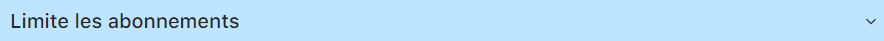 Email - Limite des abonnements